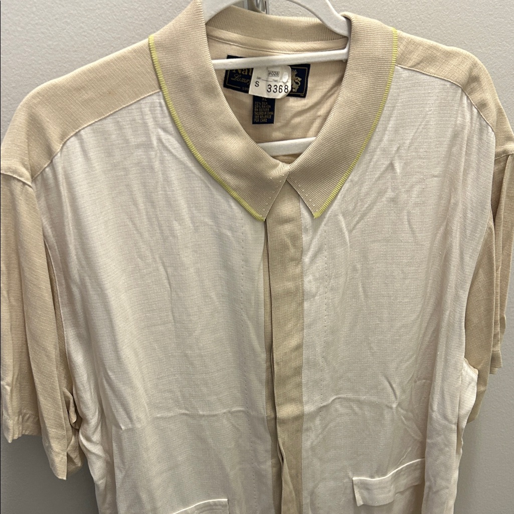 Nat Nast Cream And Tan Luxury Shirt